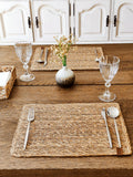 Rechteckige, aus Seetang gewebte Platzsets (2er-Set), Naturmaterial, 45 x 30 cm, rustikaler Stil