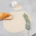 Tischset und Untersetzer aus Naturleder – Beige, Schwarz, Elfenbein, Hellgrau, Olivgrün, Rostbraun, Dunkelblau – 12 x 13 cm und 29 x 36 cm