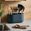 Utensilienhalter mit 2 Fächern, 230 x 123 x 120 mm, Minimalistischer Küchen-Organizer, Modern, Freistehend