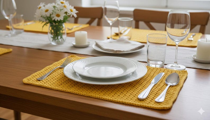 Platzset Tischset Baumwollgarn 40x30 cm in verschiedenen Farben